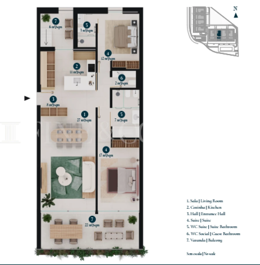 Apartamento T2 para Venda em Alvor Foto 14