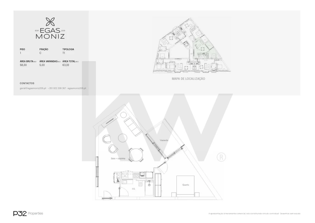 Apartamento T1 para Venda em Cedofeita, Santo Ildefonso, Sé, Miragaia, São Nicolau e Vitória Foto 13