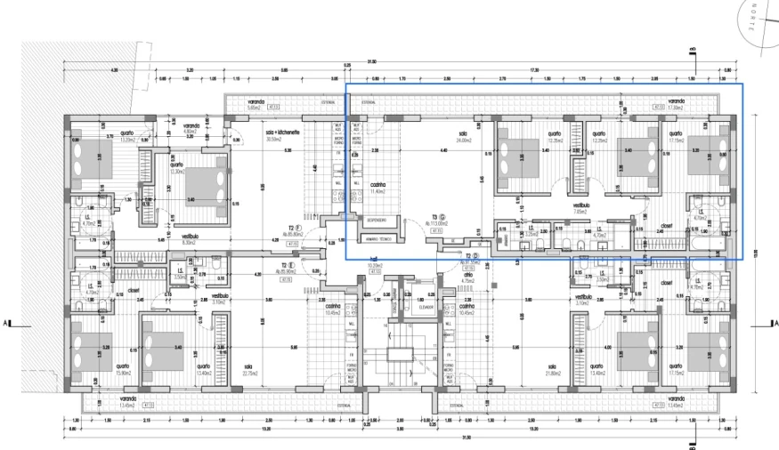 Apartamento T3 para Venda em Pinhal Novo Planta 1