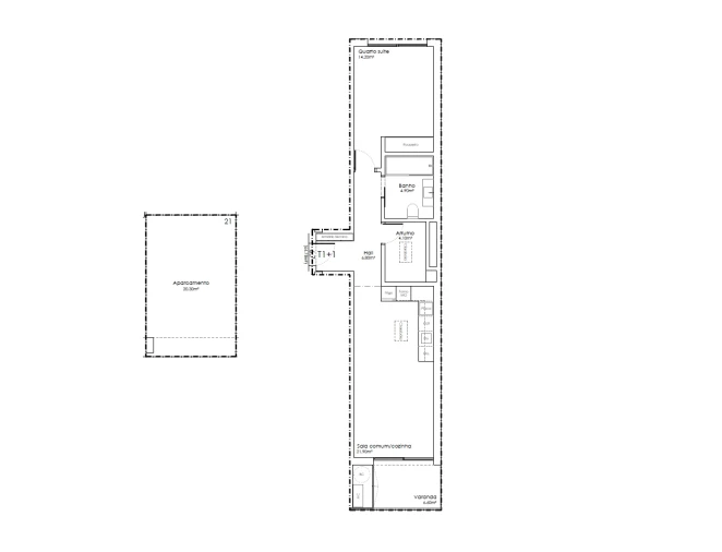 Apartamento T2 para Venda em São João da Madeira Planta 1