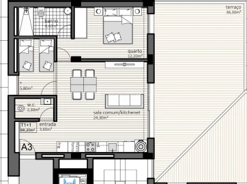 Apartamento T2 para Venda em Paranhos
