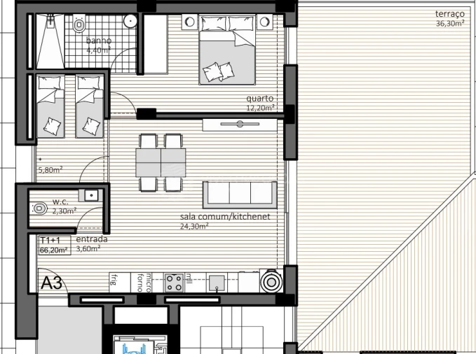 Apartamento T2 para Venda em Paranhos Foto 22