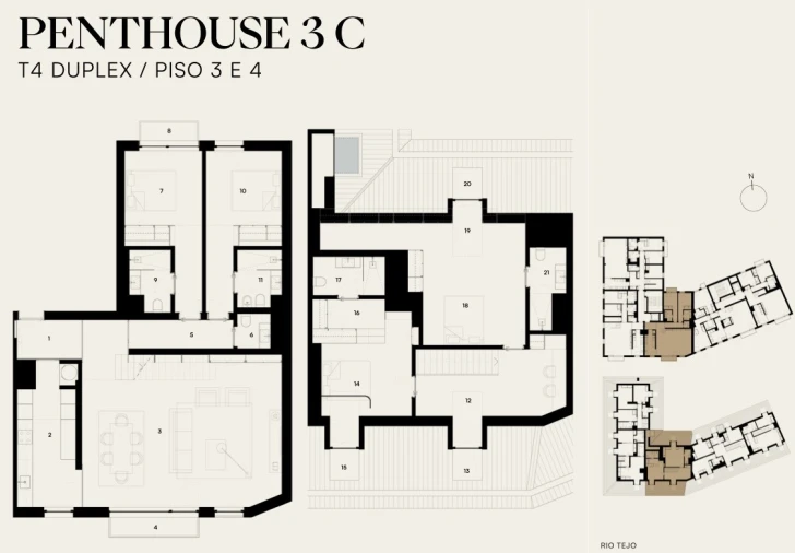 Apartamento T4 para Venda em Alcantara Planta 1