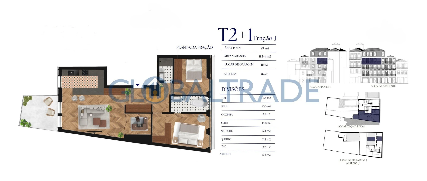 Apartamento T2 para Venda em Cedofeita, Santo Ildefonso, Sé, Miragaia, São Nicolau e Vitória Foto 8