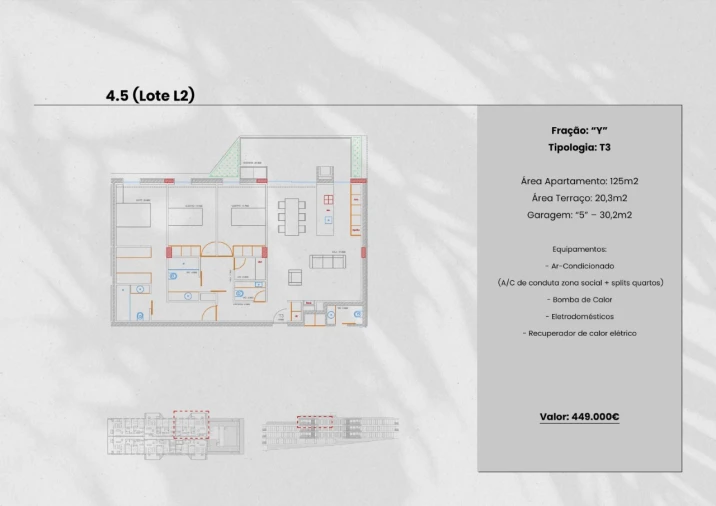 Apartamento T3 para Venda em São Vitor (Braga) Planta 1