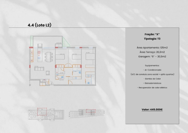 Apartamento T3 para Venda em São Vitor (Braga) Planta 1