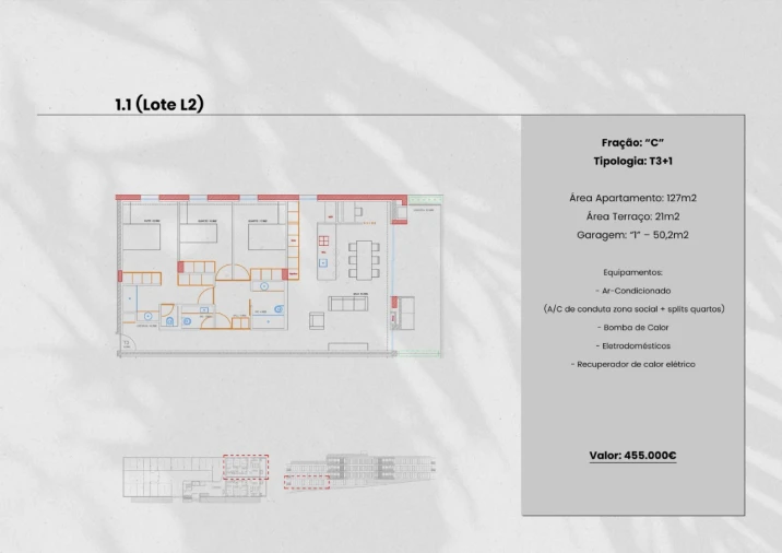 Apartamento T3 para Venda em São Vitor (Braga) Planta 1