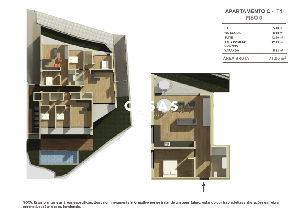 Apartamento T2 para Venda em Madalena do Mar Foto 6