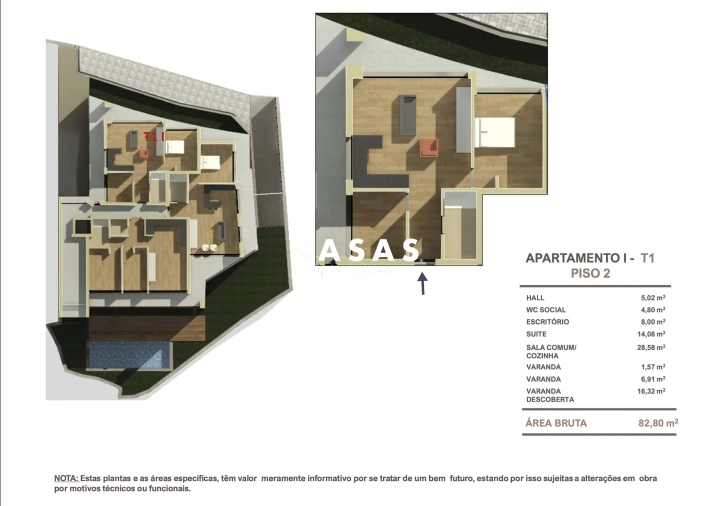 Apartamento T2 para Venda em Madalena do Mar Foto 9