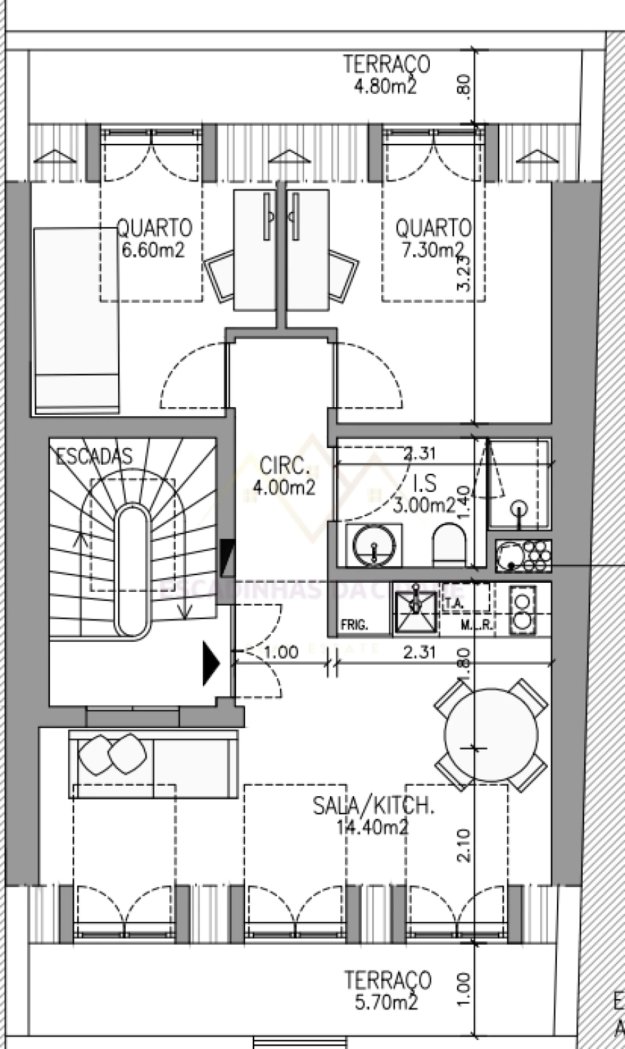 Apartamento T2 para Venda em São Vicente Planta 1