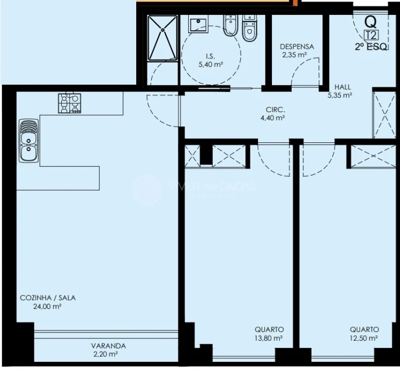 Apartamento T2 para Venda em Covilhã e Canhoso Foto 42