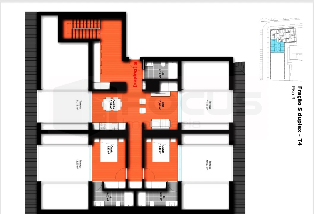 Apartamento T4 para Venda em Glória e Vera Cruz Foto 11