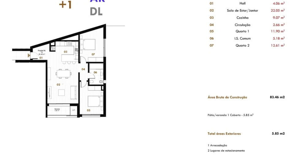 Apartamento T1 para Venda em Estreito de Camara de Lobos Foto 10