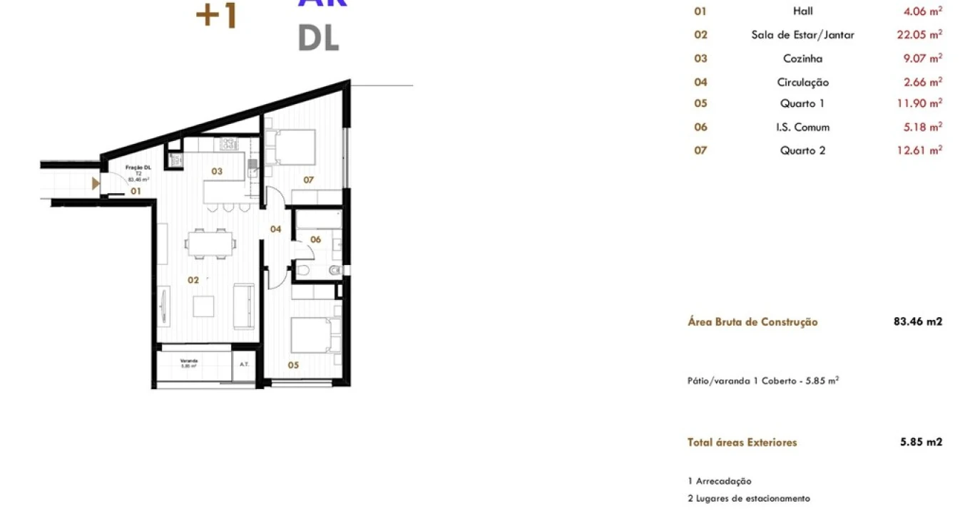 Apartamento T1 para Venda em Estreito de Camara de Lobos Foto 10