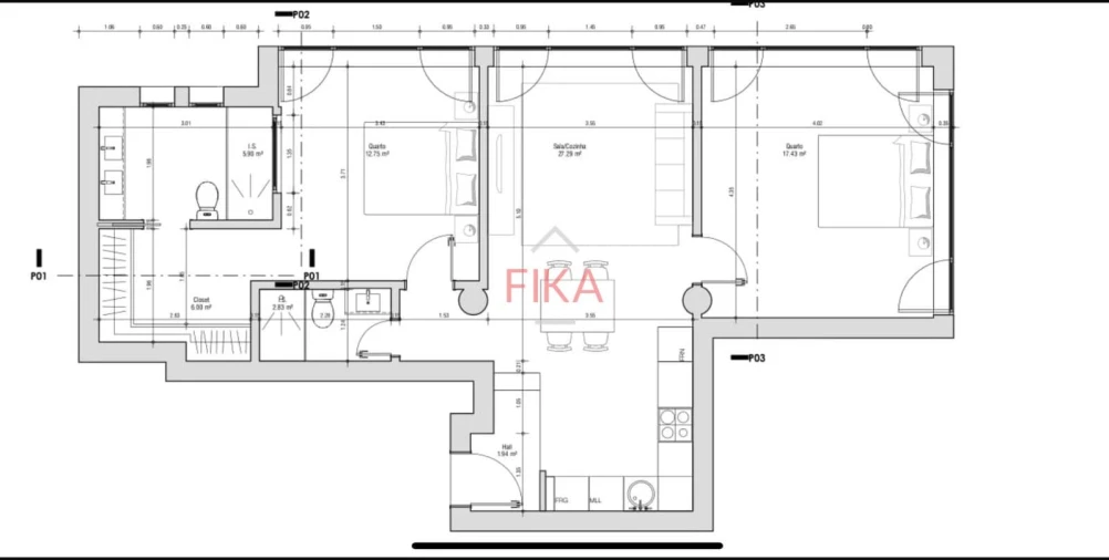 Apartamento T2 para Venda em Caparica e Trafaria Foto 48