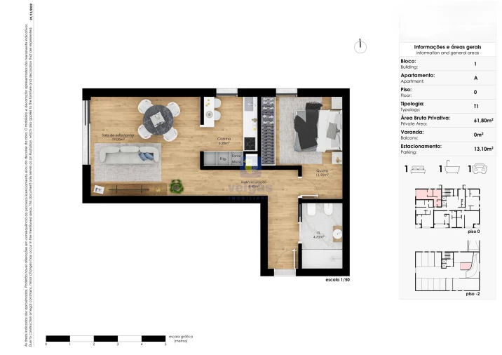 Apartamento T1 para Venda em Pombal Foto 14