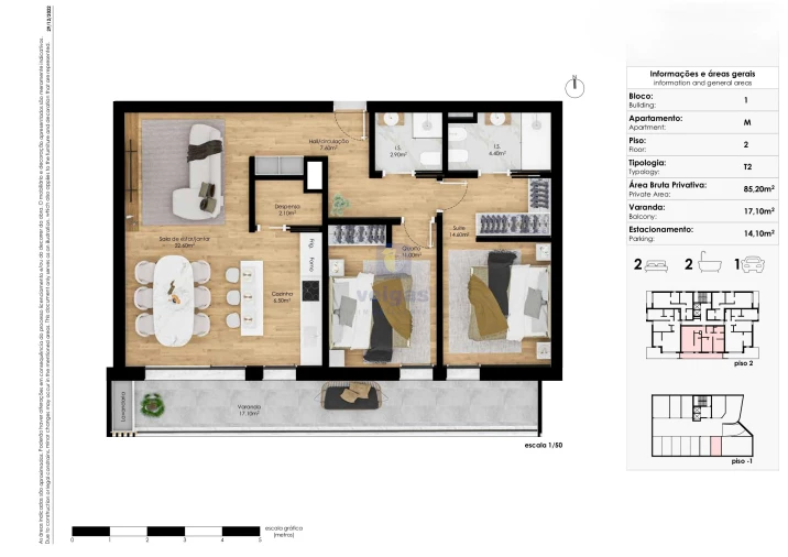 Apartamento T2 para Venda em Pombal Foto 34