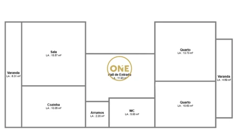 Apartamento T2 para Venda em Cidade da Maia