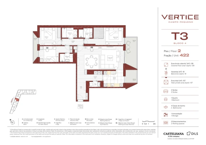 Apartamento T3 para Venda em Areeiro Planta 1