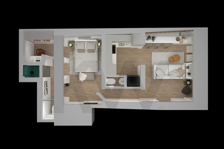 Apartamento T1 para Venda em Santo António Foto 6
