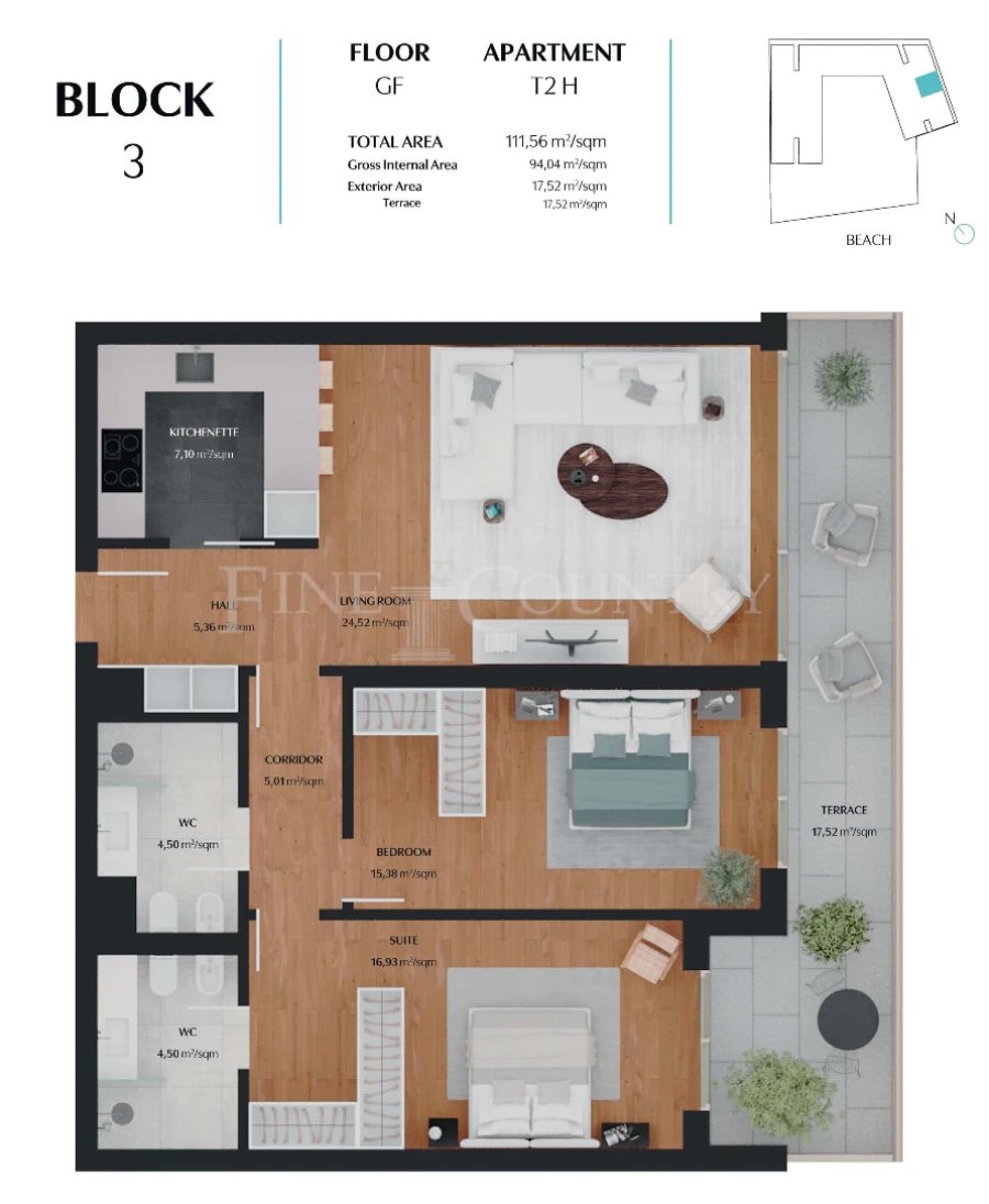 Apartamento T2 para Venda em Quarteira Foto 36