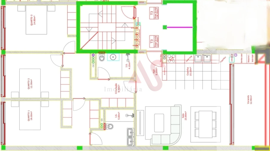 Apartamento T3 para Venda em Braga (Maximinos, Sé e Cividade) Foto 11