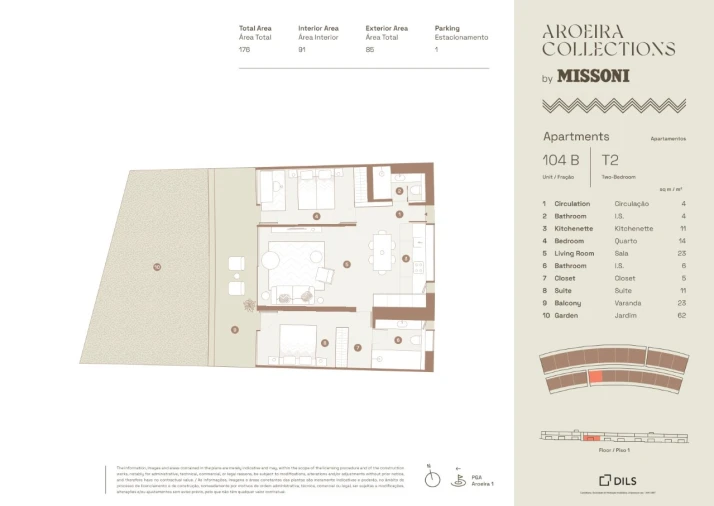 Apartamento T2 para Venda em Charneca de Caparica e Sobreda Planta 1