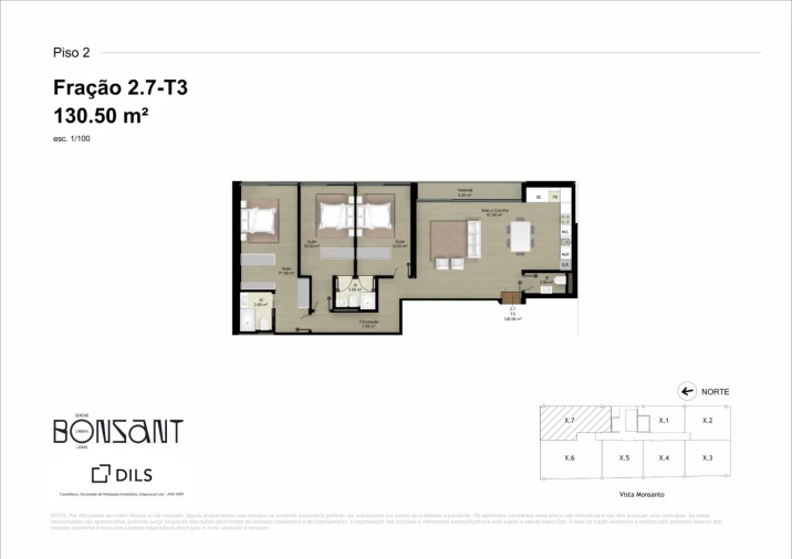 Apartamento T3 para Venda em Campolide Planta 1