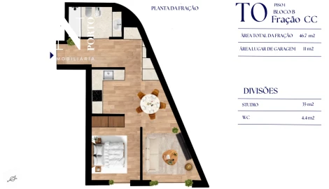 Apartamento T0 para Venda em Paranhos