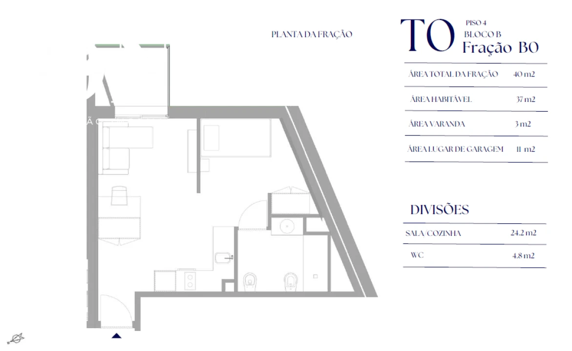Apartamento T0 para Venda em Paranhos Foto 6