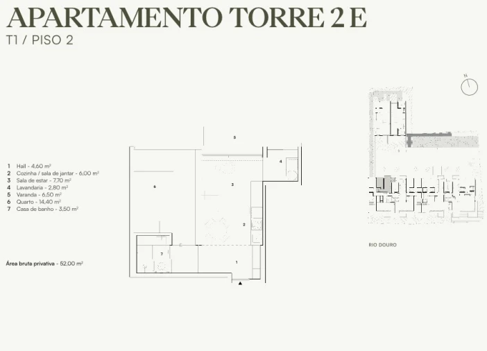 Apartamento T1 para Venda em Lordelo do Ouro e Massarelos Planta 1