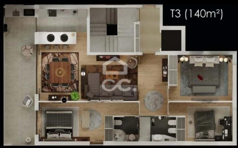 Apartamento T3 para Venda em Celeirós, Aveleda e Vimieiro Foto 12