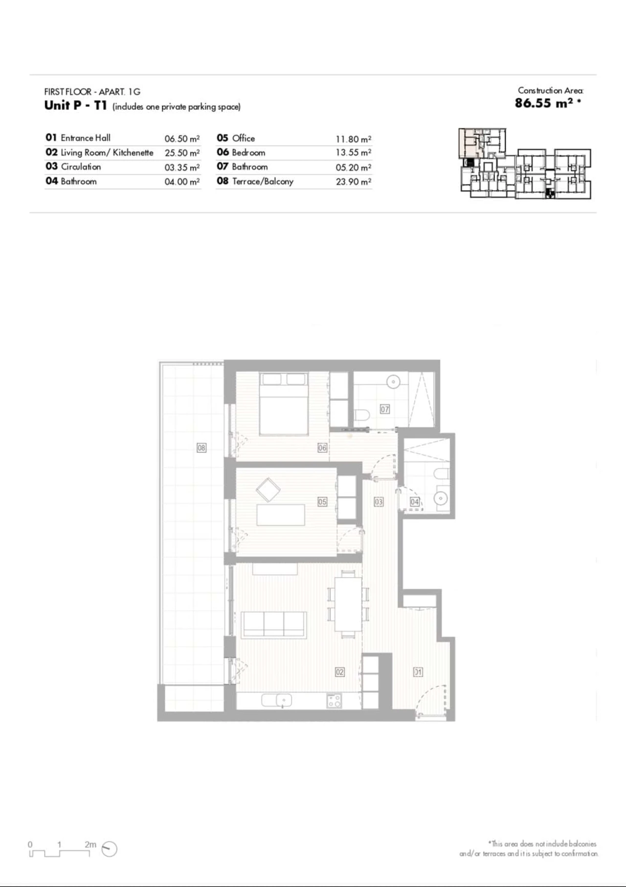 Apartamento T1 para Venda em Lagos (São Sebastião e Santa Maria) Planta 4