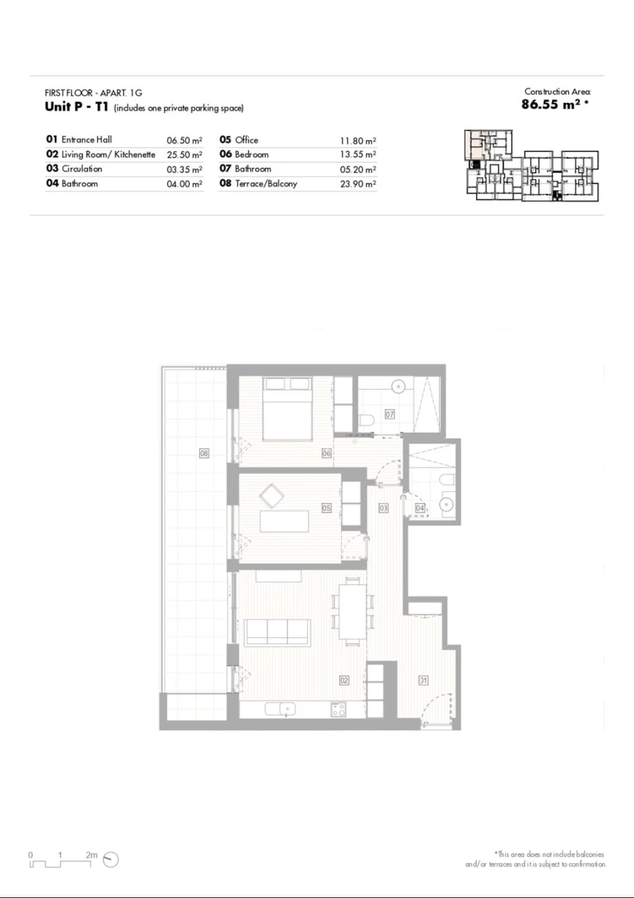 Apartamento T1 para Venda em Lagos (São Sebastião e Santa Maria) Planta 4