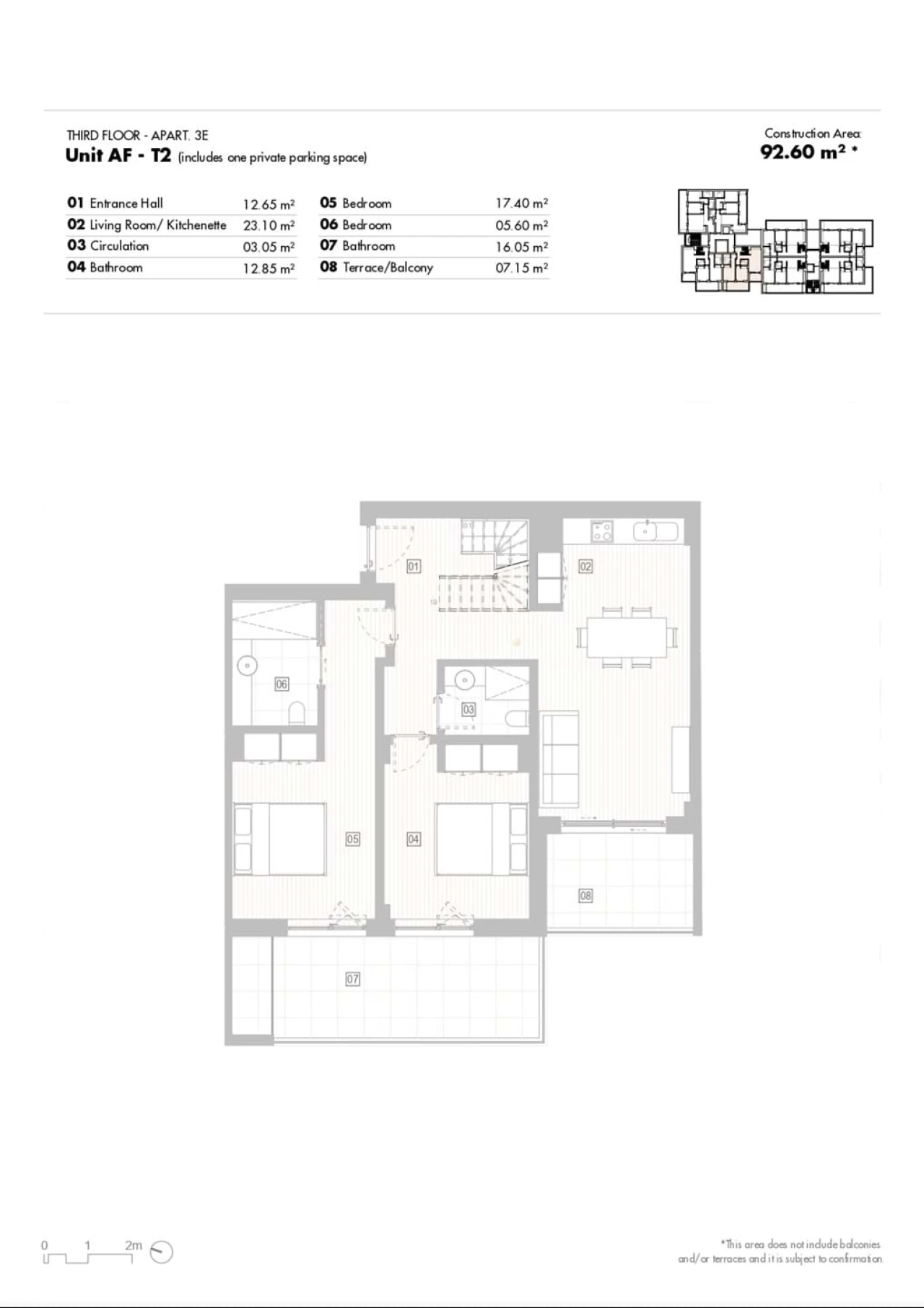 Apartamento T2 para Venda em Lagos (São Sebastião e Santa Maria) Planta 3