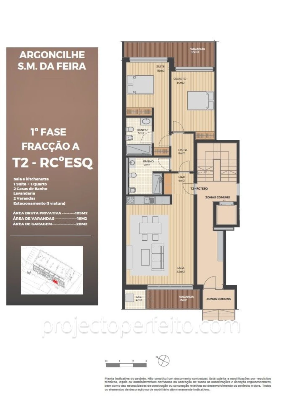 Apartamento T2 para Venda em Argoncilhe Foto 3