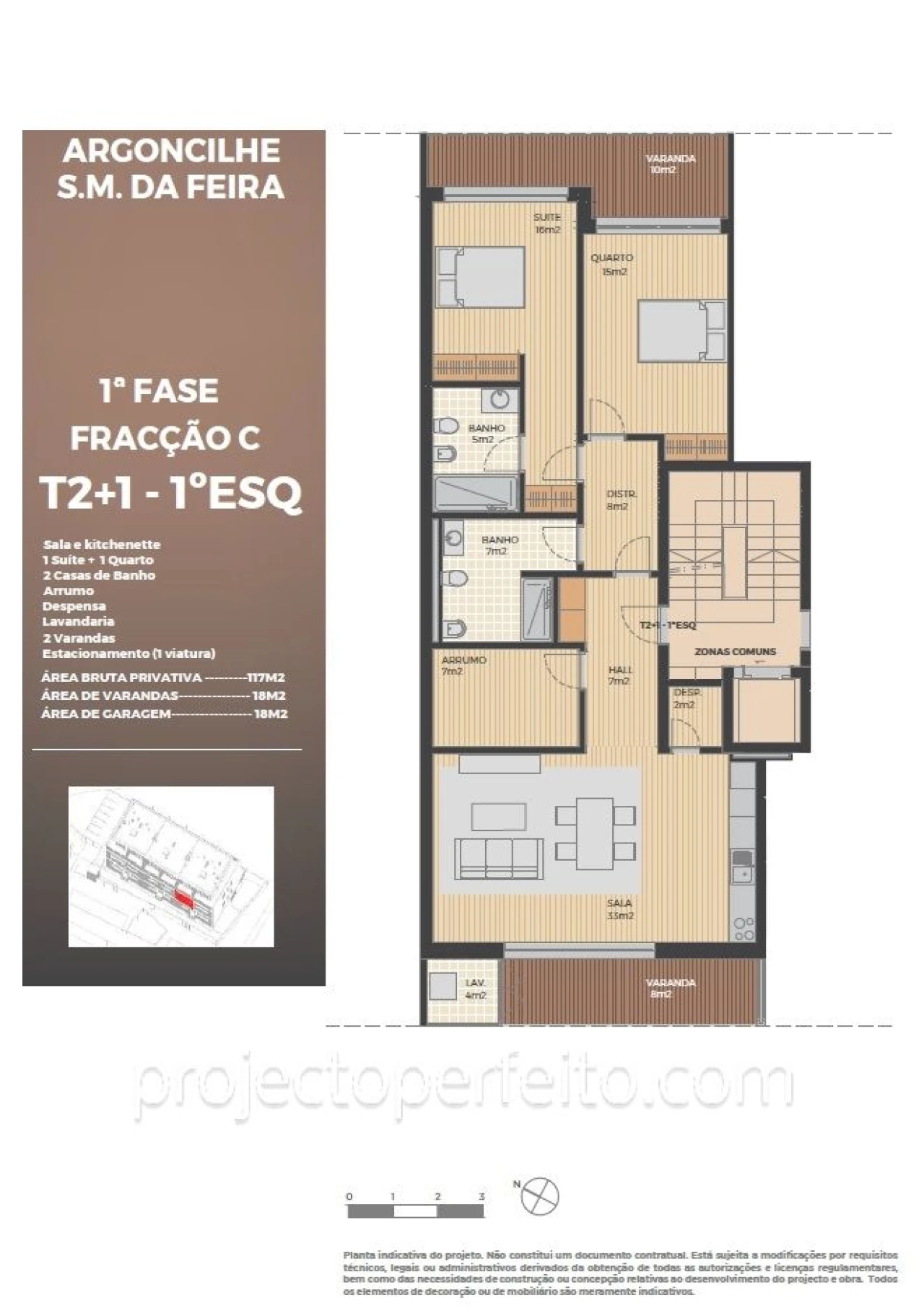 Apartamento T2 para Venda em Argoncilhe Foto 3