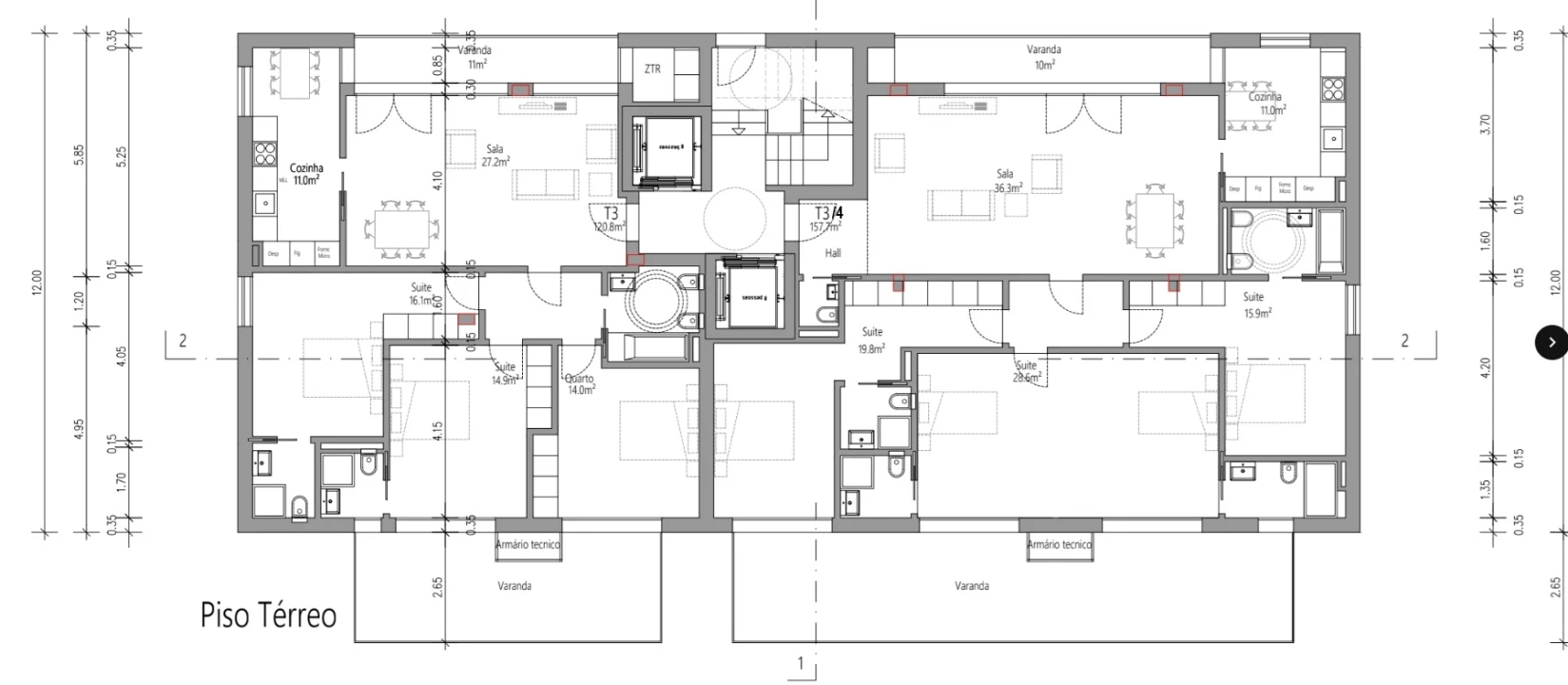 Apartamento T4 para Venda em Santa Clara e Castelo Viegas Planta 2