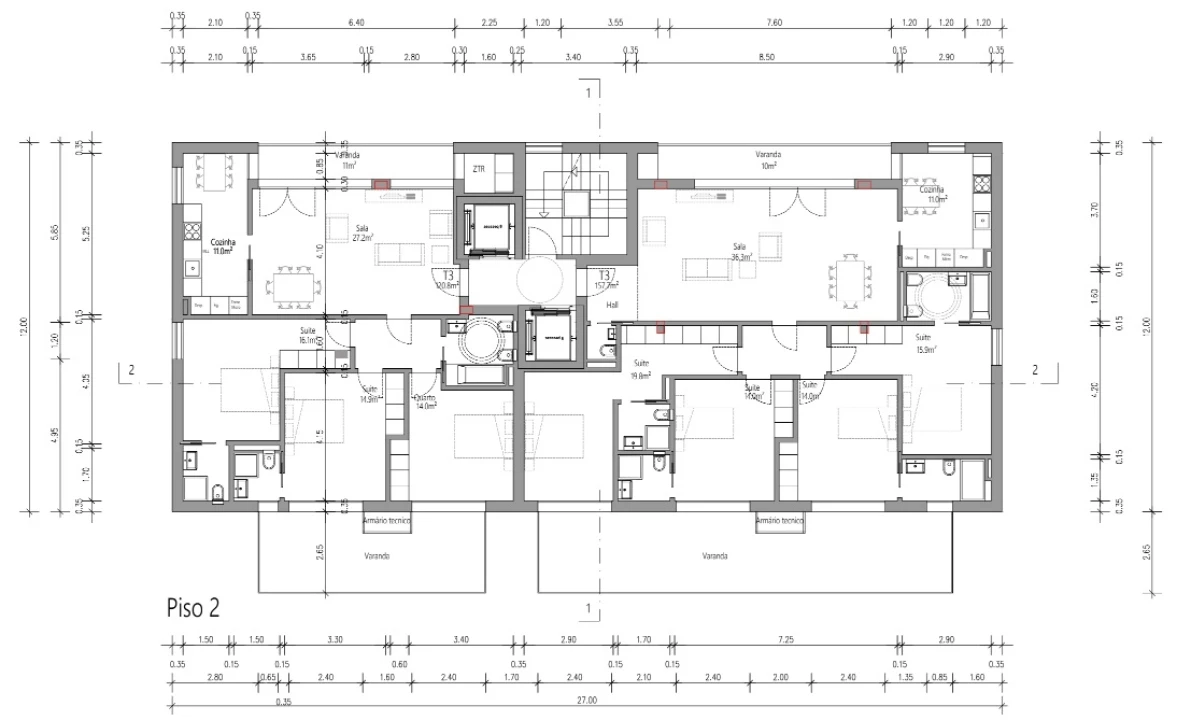 Apartamento T4 para Venda em Santa Clara e Castelo Viegas Planta 2