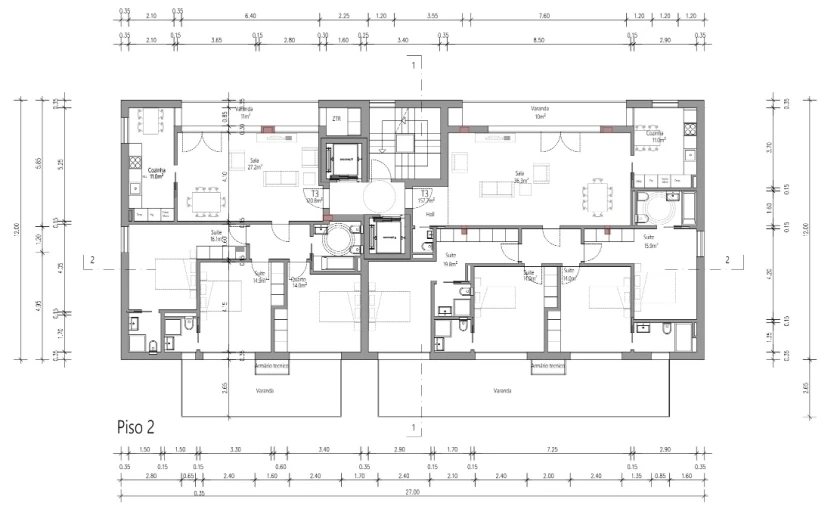 Apartamento T4 para Venda em Santa Clara e Castelo Viegas Planta 2