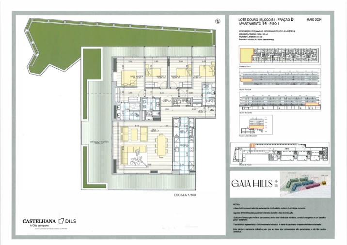 Apartamento T4 para Venda em Santa Marinha e São Pedro da Afurada Planta 1