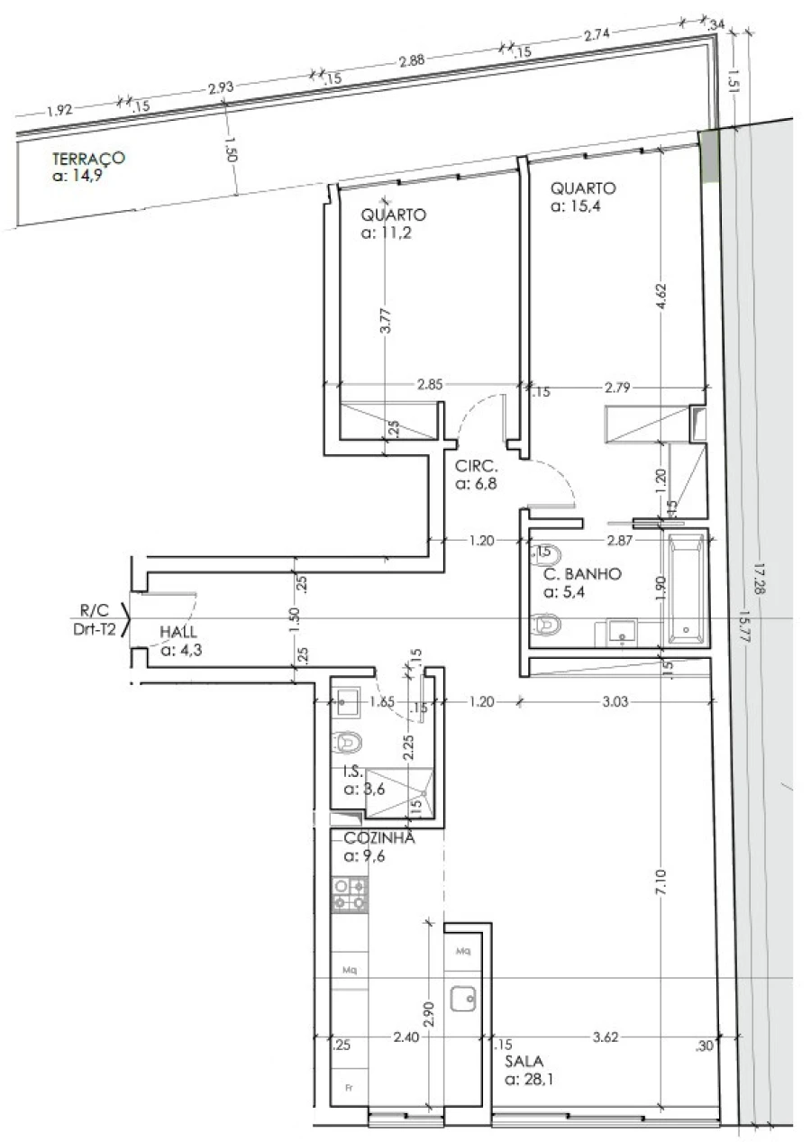 Apartamento T2 para Venda em Sesimbra (Castelo) Planta 1