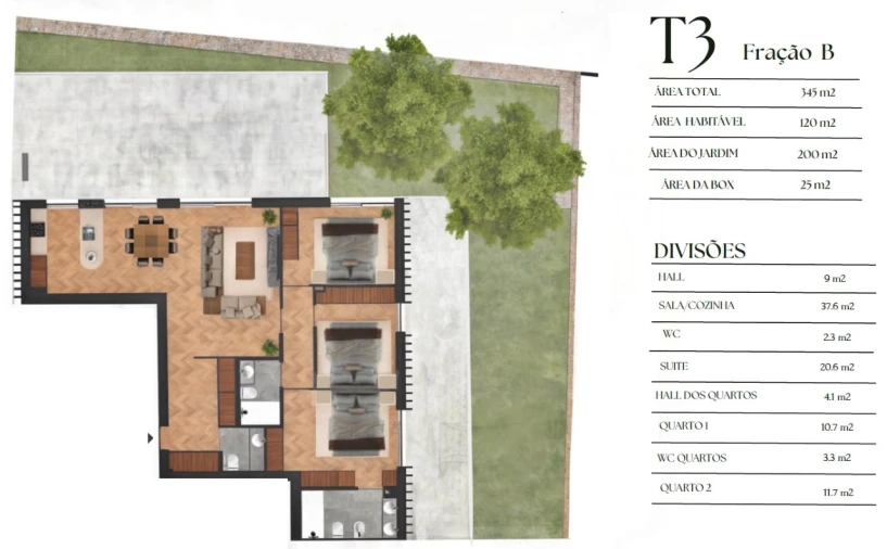 Apartamento T3 para Venda em Lordelo do Ouro e Massarelos Planta 1