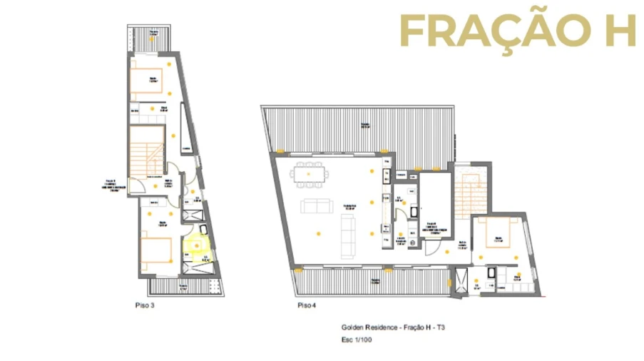 Apartamento T3 para Venda em São Bernardo Planta 1