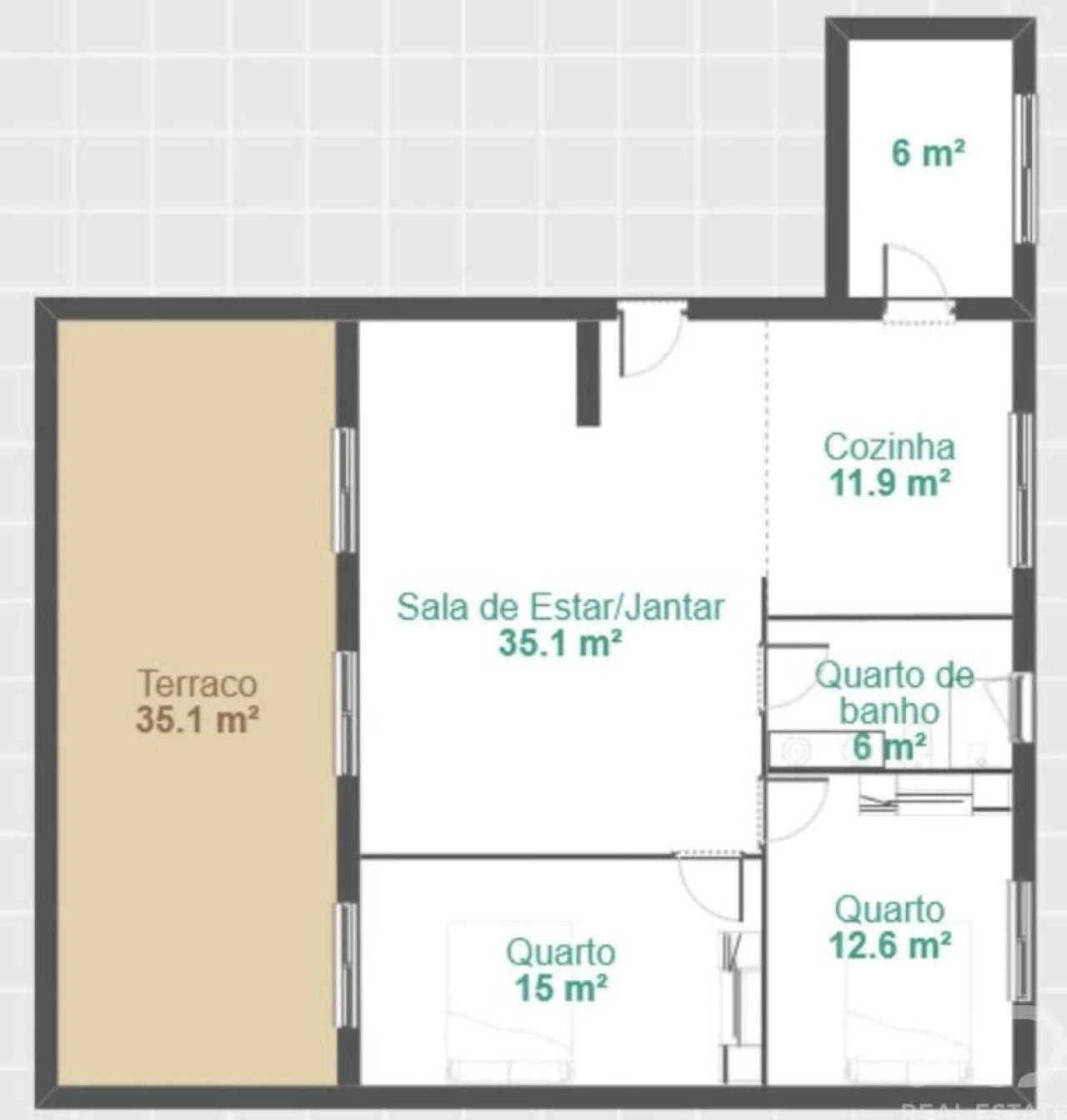 Apartamento T2 para Venda em Labruge Foto 20