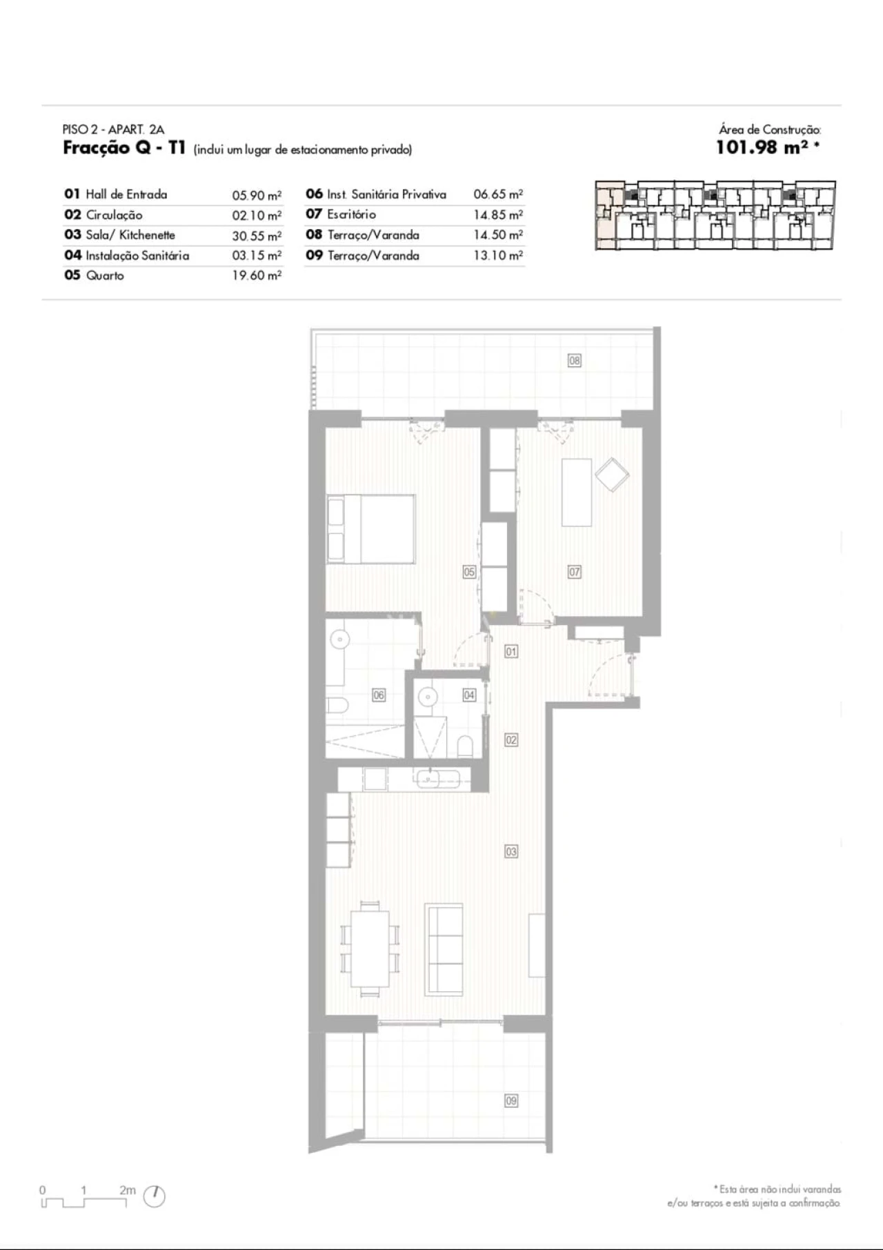 Apartamento T1 para Venda em Lagos (São Sebastião e Santa Maria) Planta 5