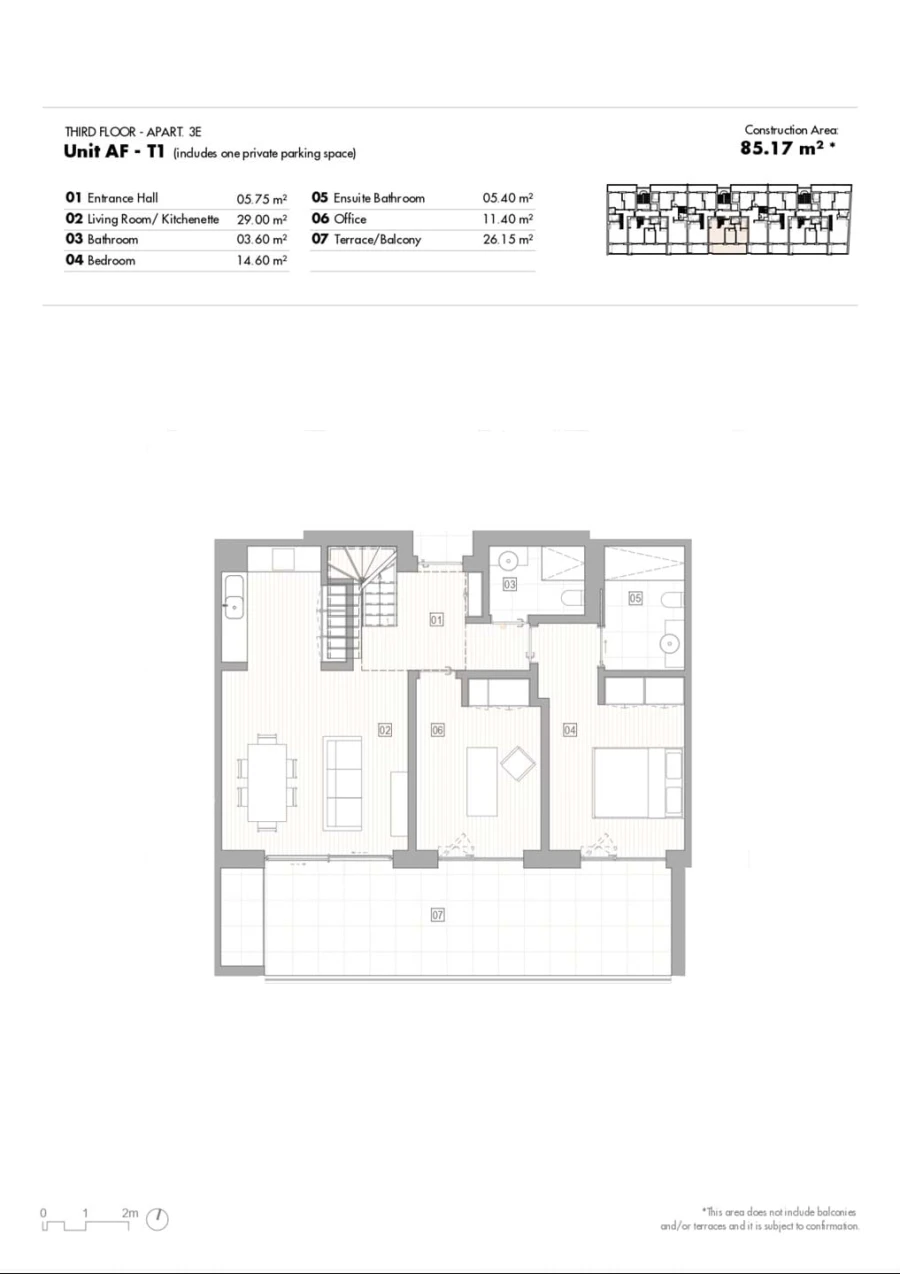 Apartamento T1 para Venda em Lagos (São Sebastião e Santa Maria) Planta 4