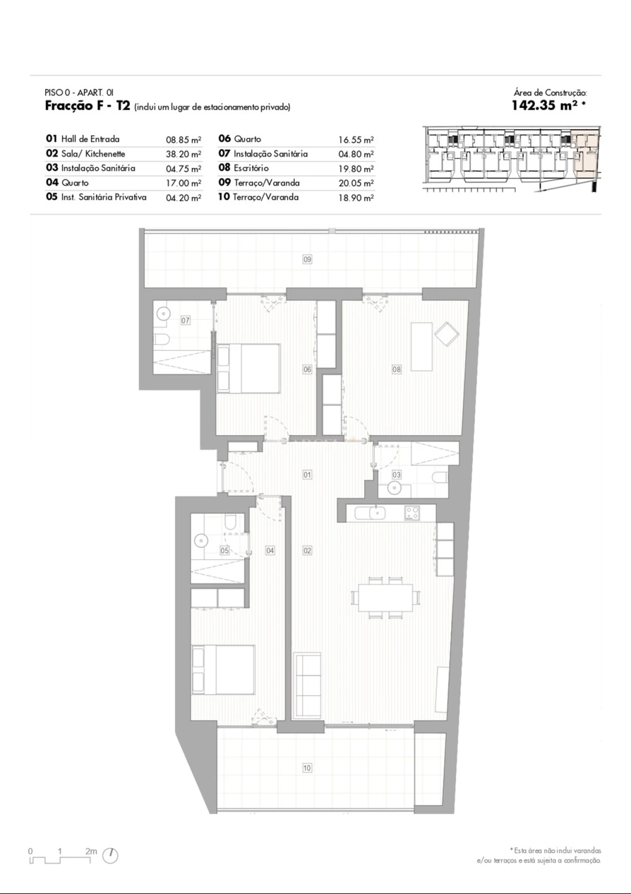 Apartamento T2 para Venda em Lagos (São Sebastião e Santa Maria) Planta 5