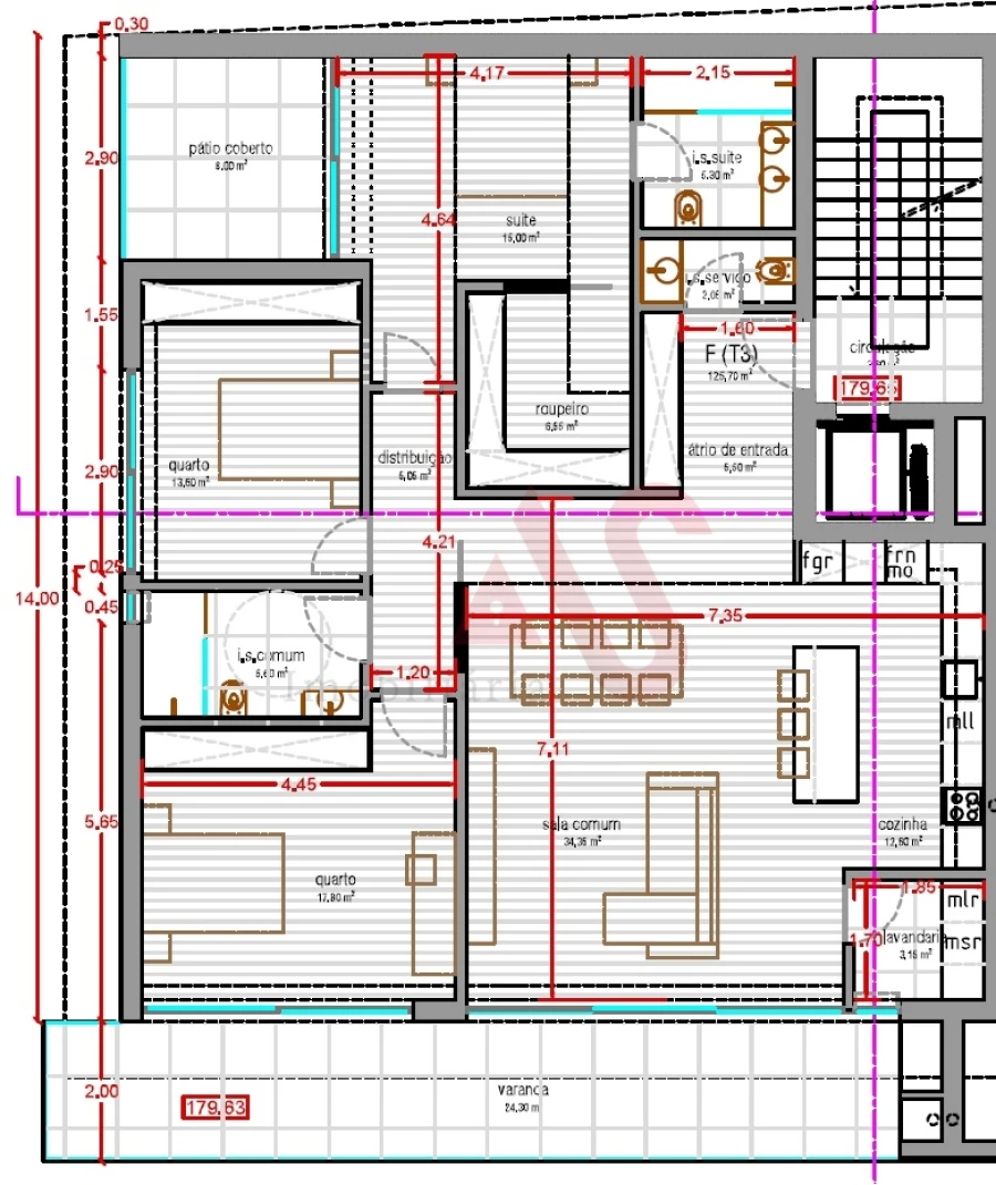 Apartamento T3 para Venda em Selho (São Jorge) Foto 29
