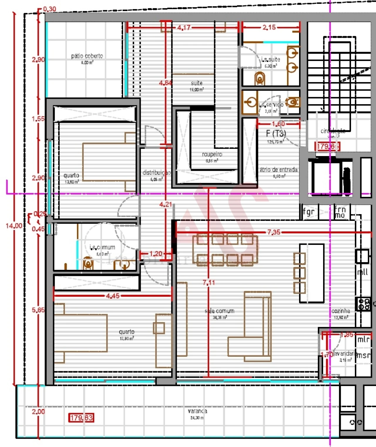 Apartamento T3 para Venda em Selho (São Jorge) Foto 29